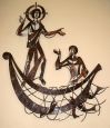 Jésus et les pêcheurs - sculpture murale