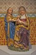 Gotisch beeld van de Heilige Maagd samen met Sint-Anna en het kindje Jezus - 16de eeuw